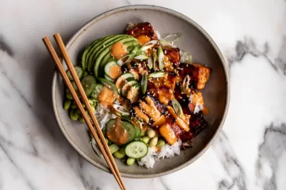 Picture of Sweet Heart Teriyaki-Blackened Salmon Bowl