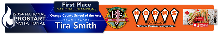 2024 National ProStart Invitational — First Place: national finalist for creative leadership and hospitality execution